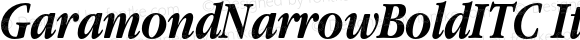 GaramondNarrowBoldITC Italic