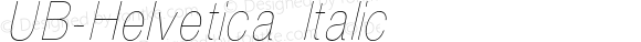 UB-Helvetica Italic