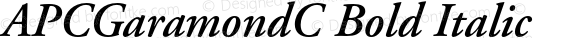 APCGaramondC Bold Italic