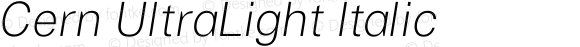 Cern UltraLight Italic