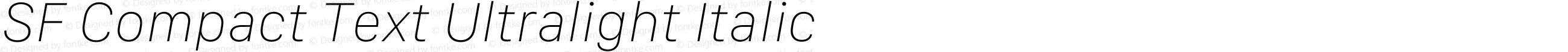 SF Compact Text Ultralight Italic