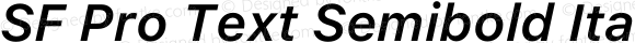 SF Pro Text Semibold Italic