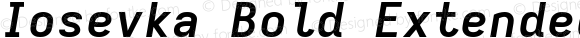 Iosevka Bold Extended Italic