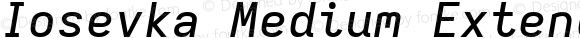 Iosevka Medium Extended Italic