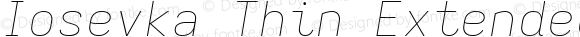 Iosevka Thin Extended Italic