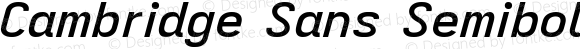 Cambridge Sans Semibold Italic