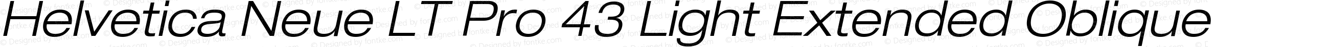 Helvetica Neue LT Pro 43 Light Extended Oblique