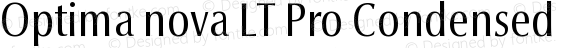 Optima nova LT Pro Condensed