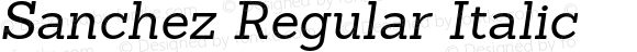Sanchez Regular Italic