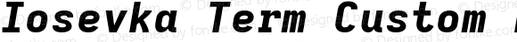 Iosevka Term Custom Heavy Extended Italic