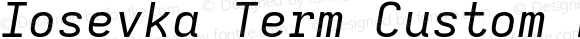 Iosevka Term Custom Extended Italic