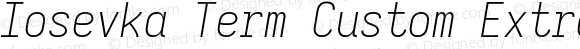 Iosevka Term Custom Extralight Italic