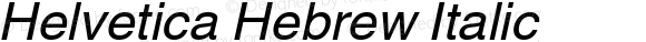 Helvetica Hebrew Italic