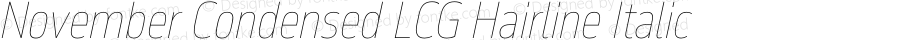 November Condensed LCG Hairline Italic