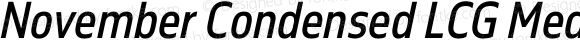 November Condensed LCG Medium Italic