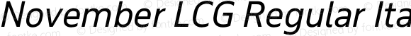 November LCG Regular Italic
