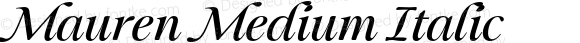 Mauren Medium Italic