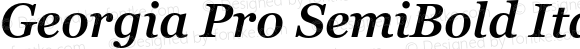 Georgia Pro SemiBold Italic