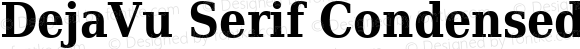 DejaVu Serif Condensed Bold