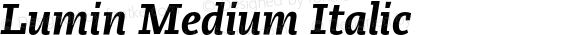 Lumin Medium Italic