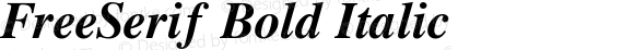 FreeSerif Bold Italic