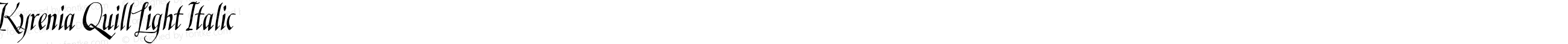 Kyrenia Quill Light Italic