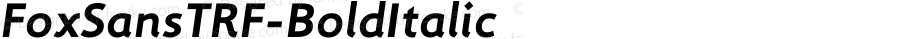 FoxSansTRF-BoldItalic ☞ Version 2.000 2008 initial release;com.myfonts.tipografiaramis.fox-sans-trf.bold-italic.wfkit2.3c2D