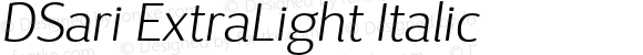 DSari ExtraLight Italic