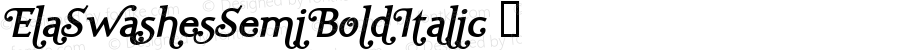 ElaSwashesSemiBoldItalic ☞ Macromedia Fontographer 4.1.5 30.03.2005;com.myfonts.easy.wiescherdesign.ela-swashes.semi-bold-italic.wfkit2.version.2nAG