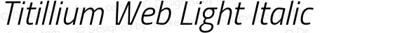 Titillium WebLight Italic