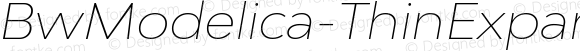 ☞Bw Modelica Thin Expanded Italic