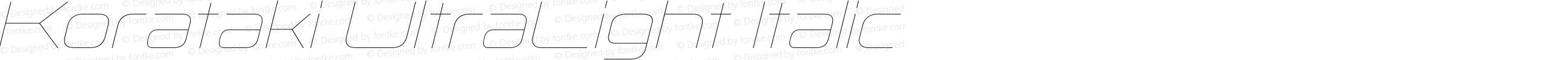 Korataki-UltraLightItalic