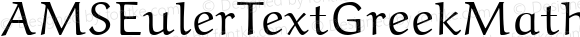 AMSEulerTextGreekMath ☞ Version 3.00 2003 initial release;com.myfonts.easy.linotype.ams-euler.text-greek-math.wfkit2.version.ZHo