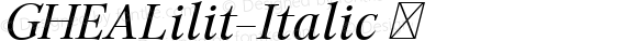 ☞GHEALilit-Italic