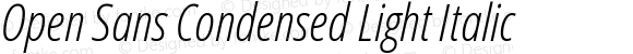 Open Sans Condensed Light Italic