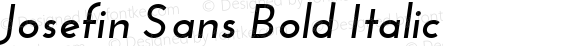 Josefin Sans Bold Italic