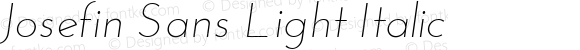 Josefin Sans Light Italic