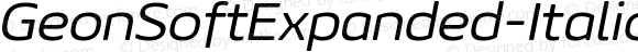 GeonSoftExpanded-Italic ☞