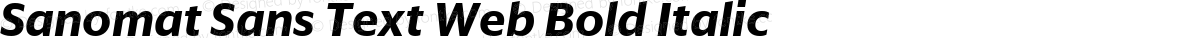 Sanomat Sans Text Web Bold Italic