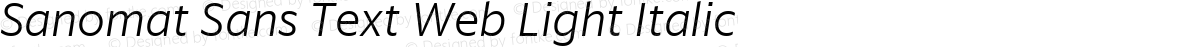 Sanomat Sans Text Web Light Italic