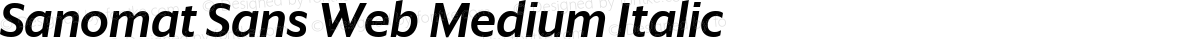 Sanomat Sans Web Medium Italic