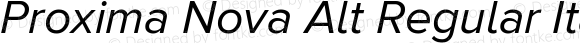 Proxima Nova Alt Regular Italic