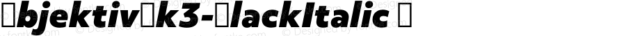 ☞Objektiv Mk3 Black Italic