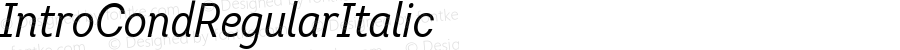 ☞Intro Cond Regular Italic