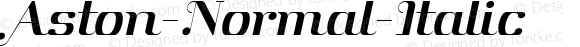 Aston-Normal-Italic ☞ Version 1.000;com.myfonts.font-fabric.aston.book-italic.wfkit2.3sHT