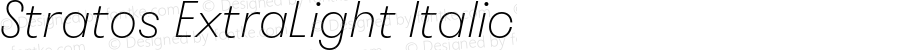 Stratos ExtraLight Italic