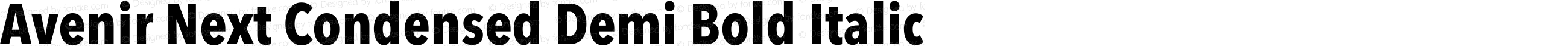 Avenir Next Condensed Demi Bold Italic