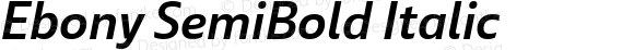 Ebony SemiBold Italic