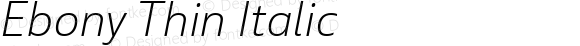 Ebony Thin Italic