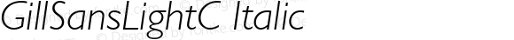 GillSansLightC-Italic